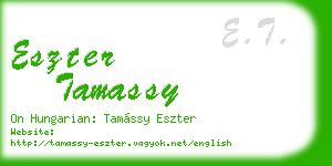 eszter tamassy business card